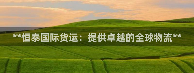 尊龙ag旗舰厅登陆：**恒泰国际货运：提供卓越的全球物流