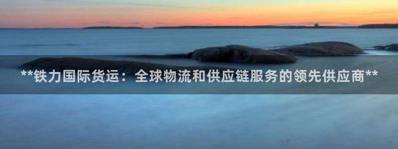 尊龙人生就是博送38：**铁力国际货运：全球物流和供应链